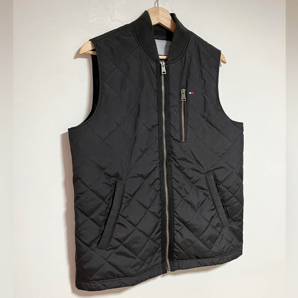 Tommy Hilfiger Men’s Black Quilted Zip-Up Vest - Size XS - Picture 5 of 11